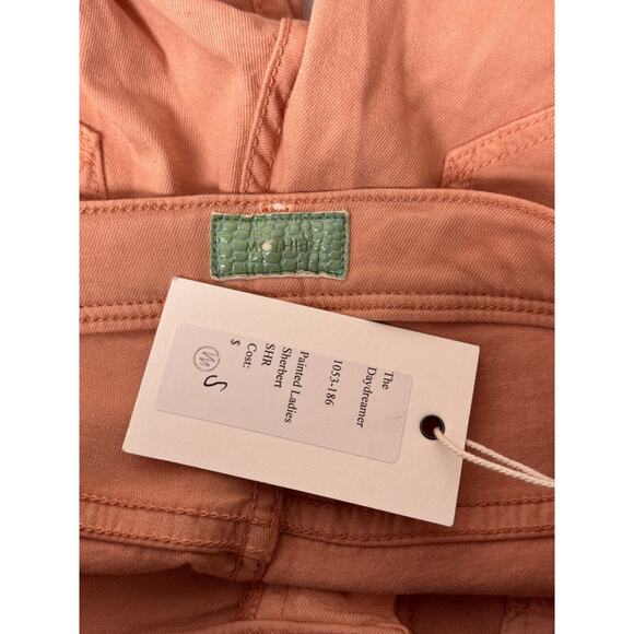 New Mother Jeans 27 Womens The Day Dreamer Low Rise Flare Peach Pink SAMPLES - Picture 6 of 7